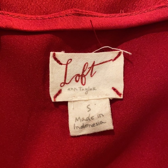Loft-Red Shirt, Size Small - Picture 7 of 8